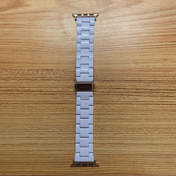 NEW Resin White Strap Band for Apple Watch - Picture 2 of 4